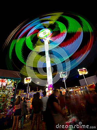Fair ride at night Editorial Stock Photo