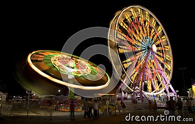 Fair rides Stock Photo