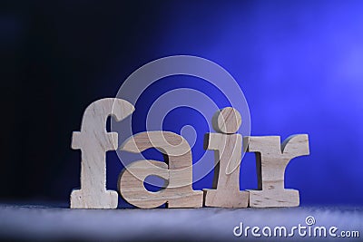 Fair, text words typography written on wooden lettering, life and business motivational inspirational Stock Photo