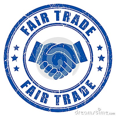 Fair trade ink vector imprint Vector Illustration