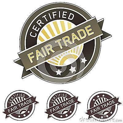 Fair trade product label sticker Vector Illustration