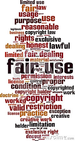 Fair use word cloud Vector Illustration