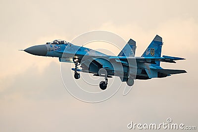 Ukrainian Air Force Sukhoi Su-27 fighter jet Editorial Stock Photo