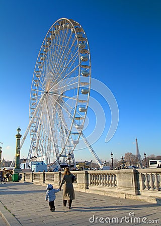 Fairground in Paris Editorial Stock Photo