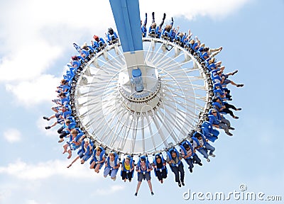 Fairground people ride Editorial Stock Photo