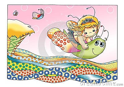 Fairies and elves 2, the game Cartoon Illustration