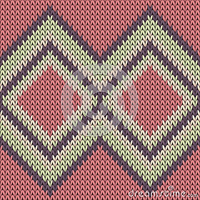 Fairisle rhombus argyle christmas knit geometric Vector Illustration