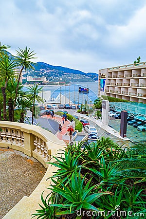 Fairmont Hairpin bend Monaco Monte Carlo Editorial Stock Photo