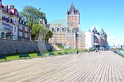 ChÃ¢teau Frontenac Hotel in Quebec City, Canada. Editorial Stock Photo