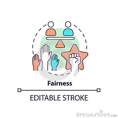 Fairness concept icon Vector Illustration