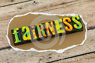 Fairness equality equal rights neutrality social judgment Stock Photo