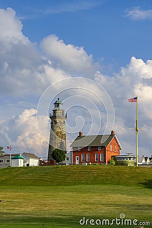 Fairport Marine Museum and Lighthouse was built in 1871 Editorial Stock Photo