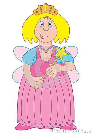 Fairy cartoon illustration Vector Illustration