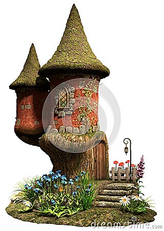 Fairy castle tower house Stock Photo