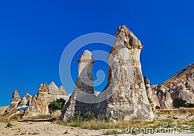 Fairy chimneys at Cappadocia Turkey Stock Photo