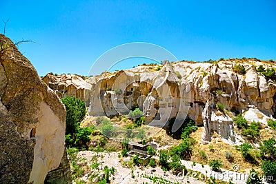 Fairy Chimneys or Hoodoos or Peri Bacalari in Goreme Cappadocia Turkey Stock Photo