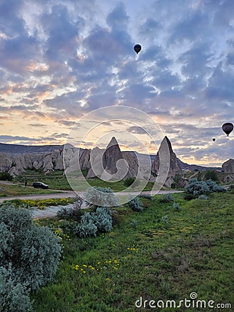 Hidden Fairy Chimneys of Turkey, found in Cappadocia Editorial Stock Photo
