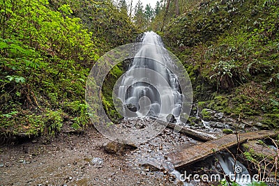 Fairy Falls in Columbia River Gorge Stock Photo