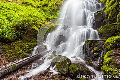 Fairy falls in Columbia River Gorge, Oregon Stock Photo