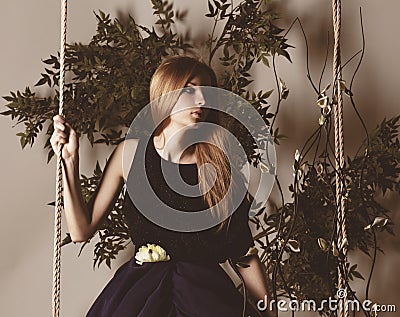 Fairy female portrait. Stock Photo