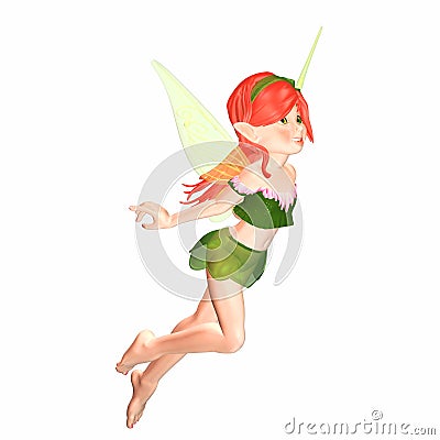 Fairy Girl flying Stock Photo