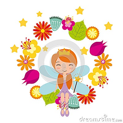 Fairy girl icon Vector Illustration