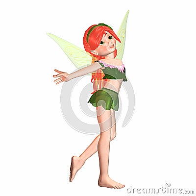 Fairy Girl Posing / Dancing Stock Photo