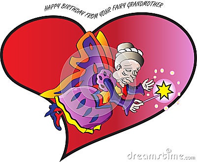 Fairy Grandmother Vector Illustration