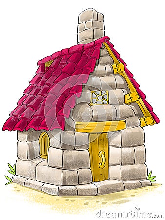 Fairy house from Three Little Pigs fairy tale Stock Photo