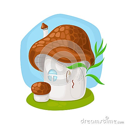 Fairy mushroom house Vector Illustration