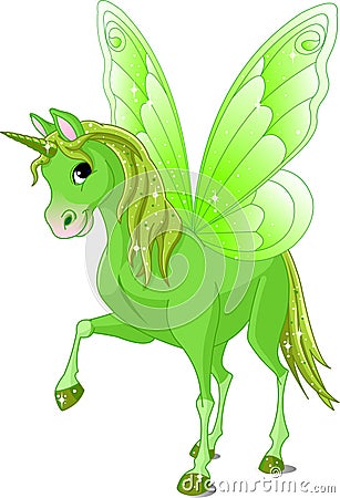 Fairy Tail Horse Vector Illustration