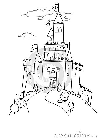 Fairy tale castle Vector Illustration