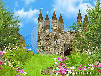 Fairy tale castle Stock Photo