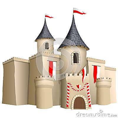 Fairy-tale castle Vector Illustration