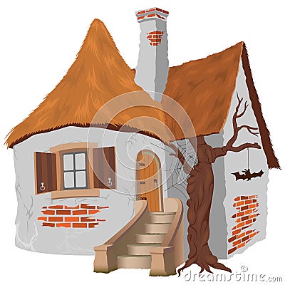 Fairy Tale Cottage Vector Illustration