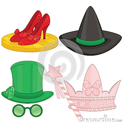 Fairy Tale Elements Vector Illustration