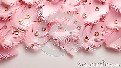 Fairy Tale Fantasy: A Whimsical Blend of Pink, Gold, and Fluff i Stock Photo