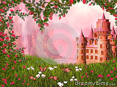 Fairy tale landscape Cartoon Illustration