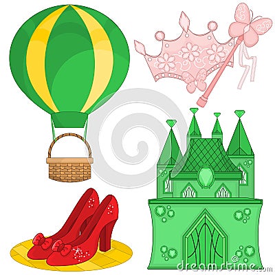 Fairy Tale Set Vector Illustration