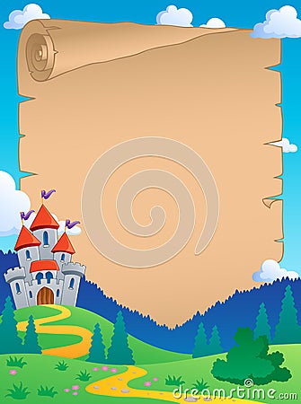 Fairy tale theme parchment 4 Vector Illustration