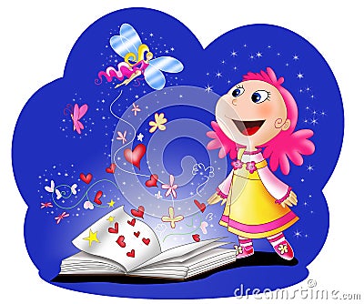 Fairy tales book Vector Illustration