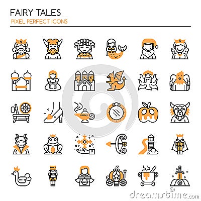 Fairy Tales Elements Vector Illustration