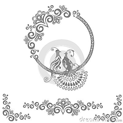 Fairy wedding birds Vector Illustration