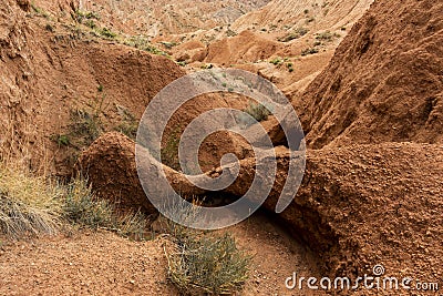 Fairytale Canyon Gorge Kyrgyzstan Stock Photo