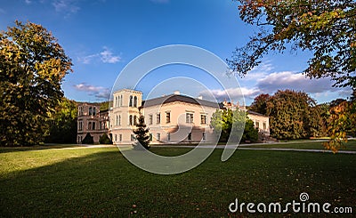 Fairytale castle in Cechy pod Kosirem. Stock Photo