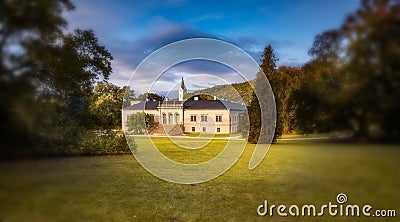 Fairytale castle in Cechy pod Kosirem. Stock Photo