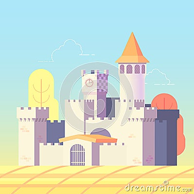 fairytale castle Vector Illustration