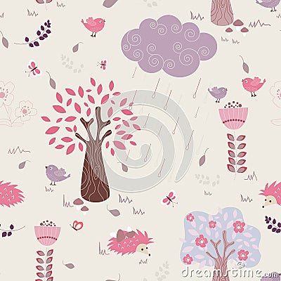 Fairytale forest Vector Illustration