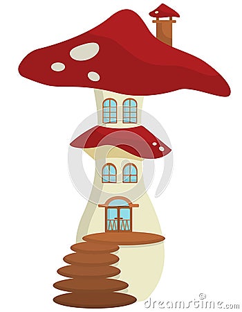 Fairytale mushroom house Stock Photo