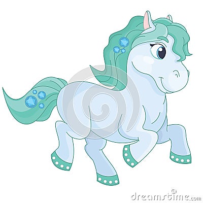 Fairytale Pretty Cute Magic Pony Stock Photo